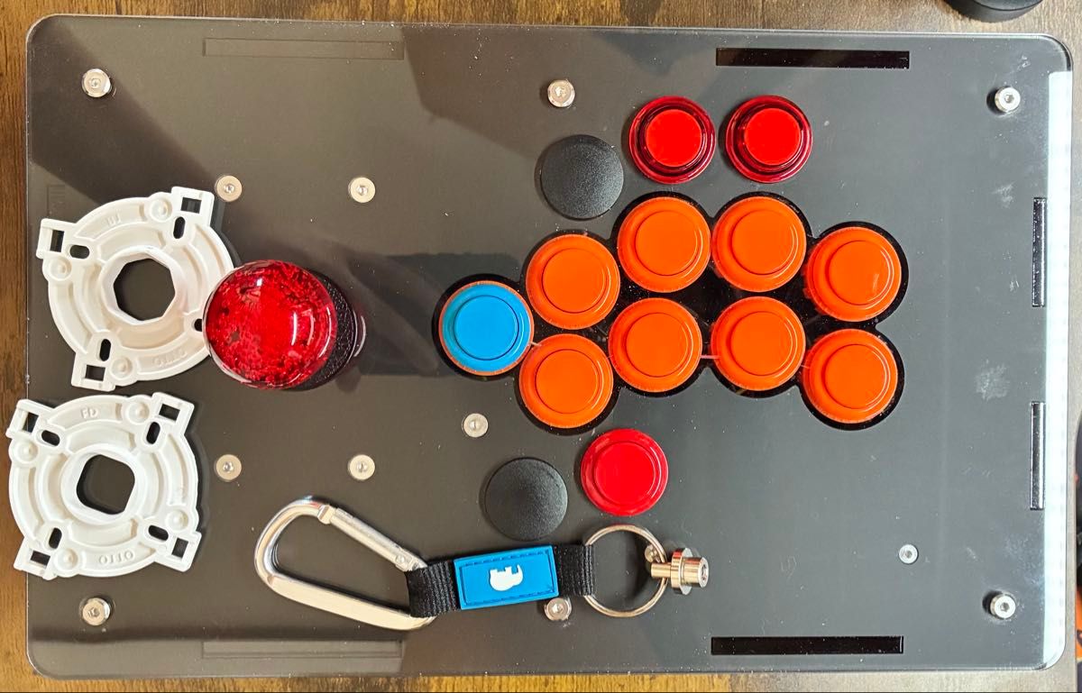 自作24mm多ボタンアケコン】くろまき工房 PS5対応 三和ボタン 三和脱着