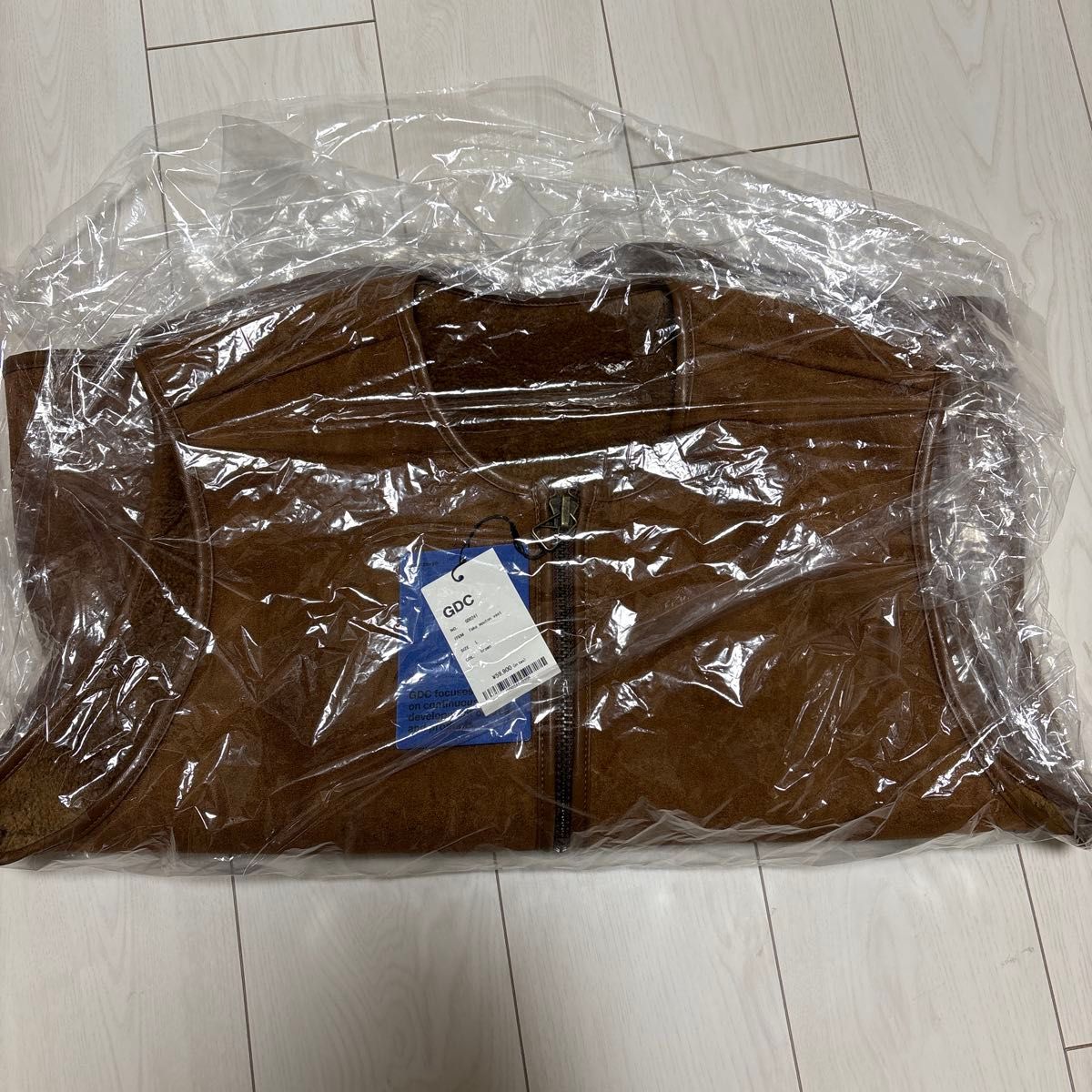 GDC Vegan Mouton Vest brown ムートンベスト ブラウン L キムタク着用