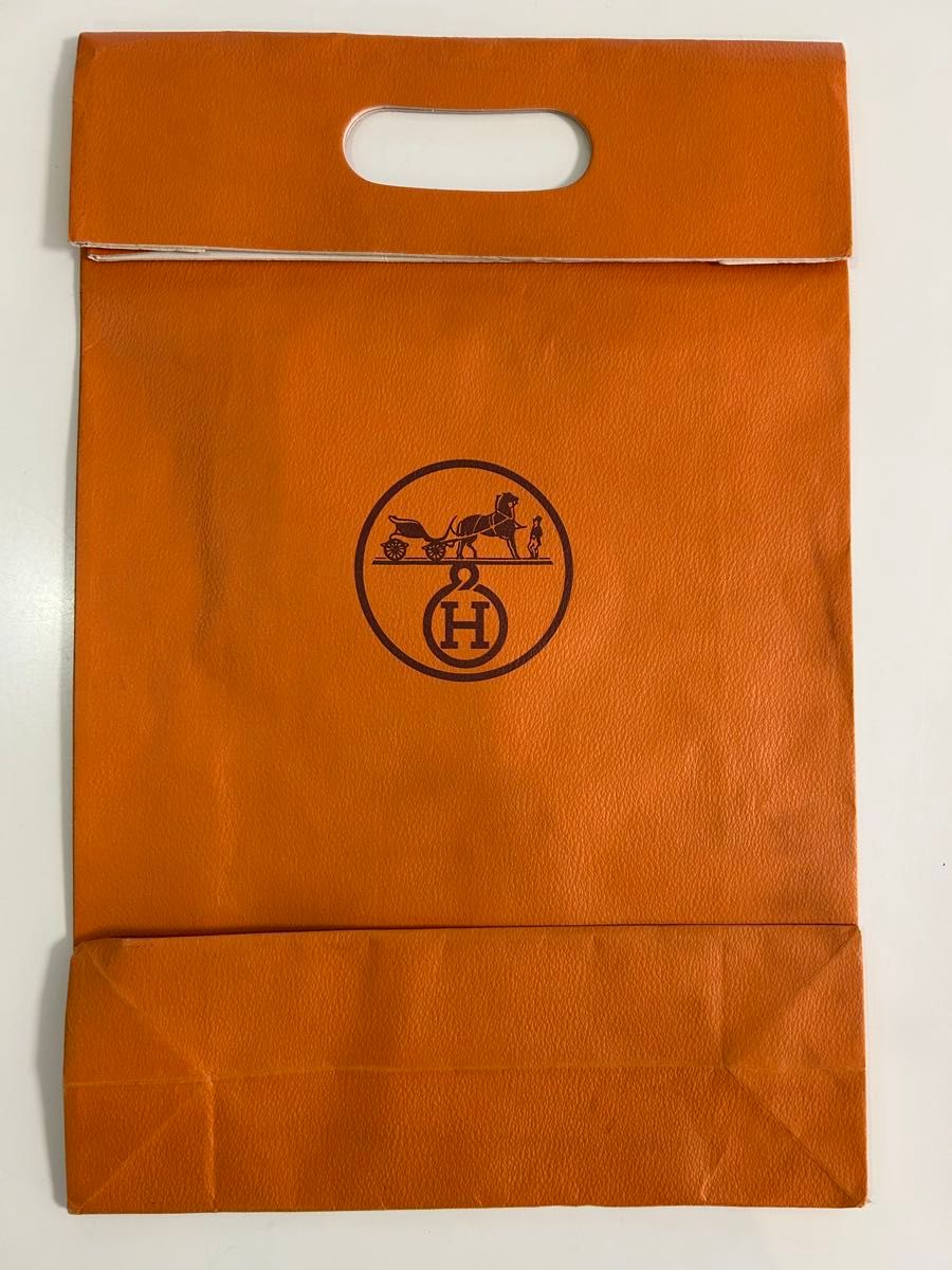 エルメス袋ショッパーまとめ ブランド紙袋 オレンジ ショップ袋 中