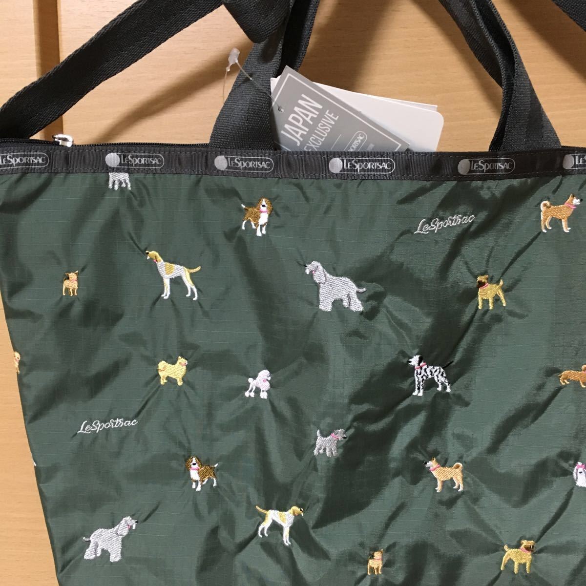 新品 レスポートサック ブリードオブドッグ 犬刺繍 キャリートート