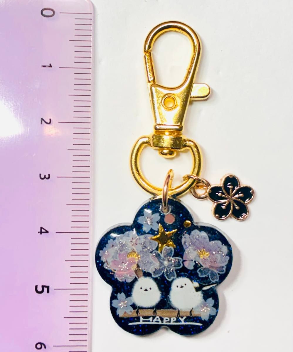 ♡桜と蝶♡シマエナガ 他レジンキーホルダー計13点 ♡桜と蝶