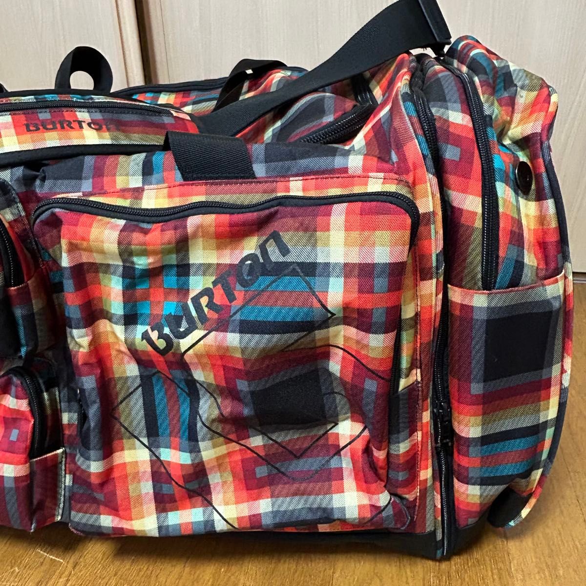 BURTON スノーボード スキー ボストンバッグ チェック柄 特大サイズ