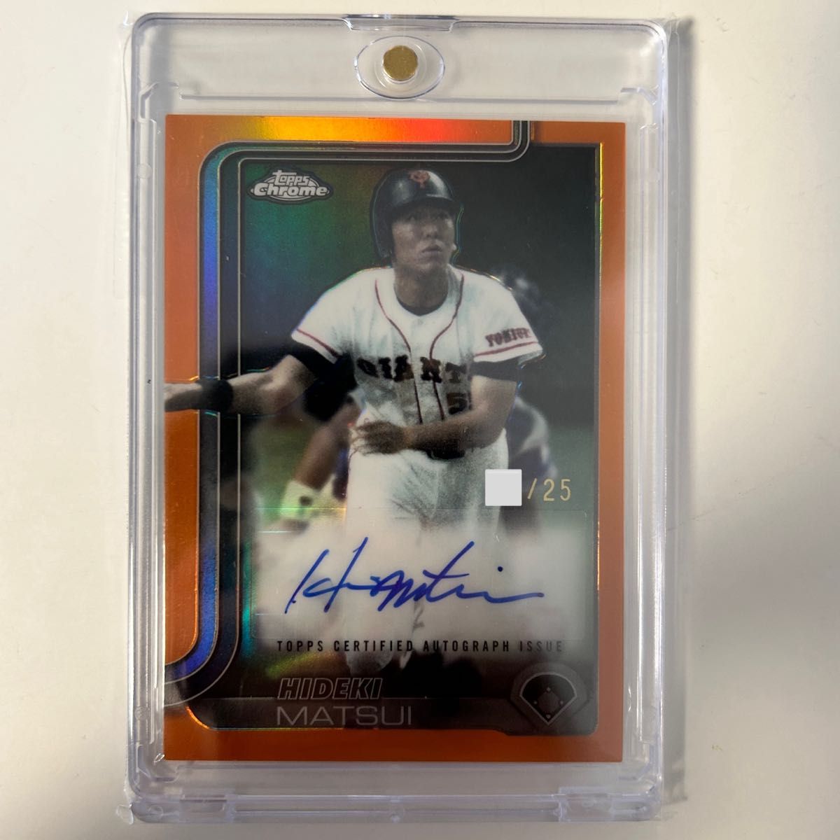 松井秀喜 25枚限定 2025 Topps NPB Chrome 直筆サインカード 読売