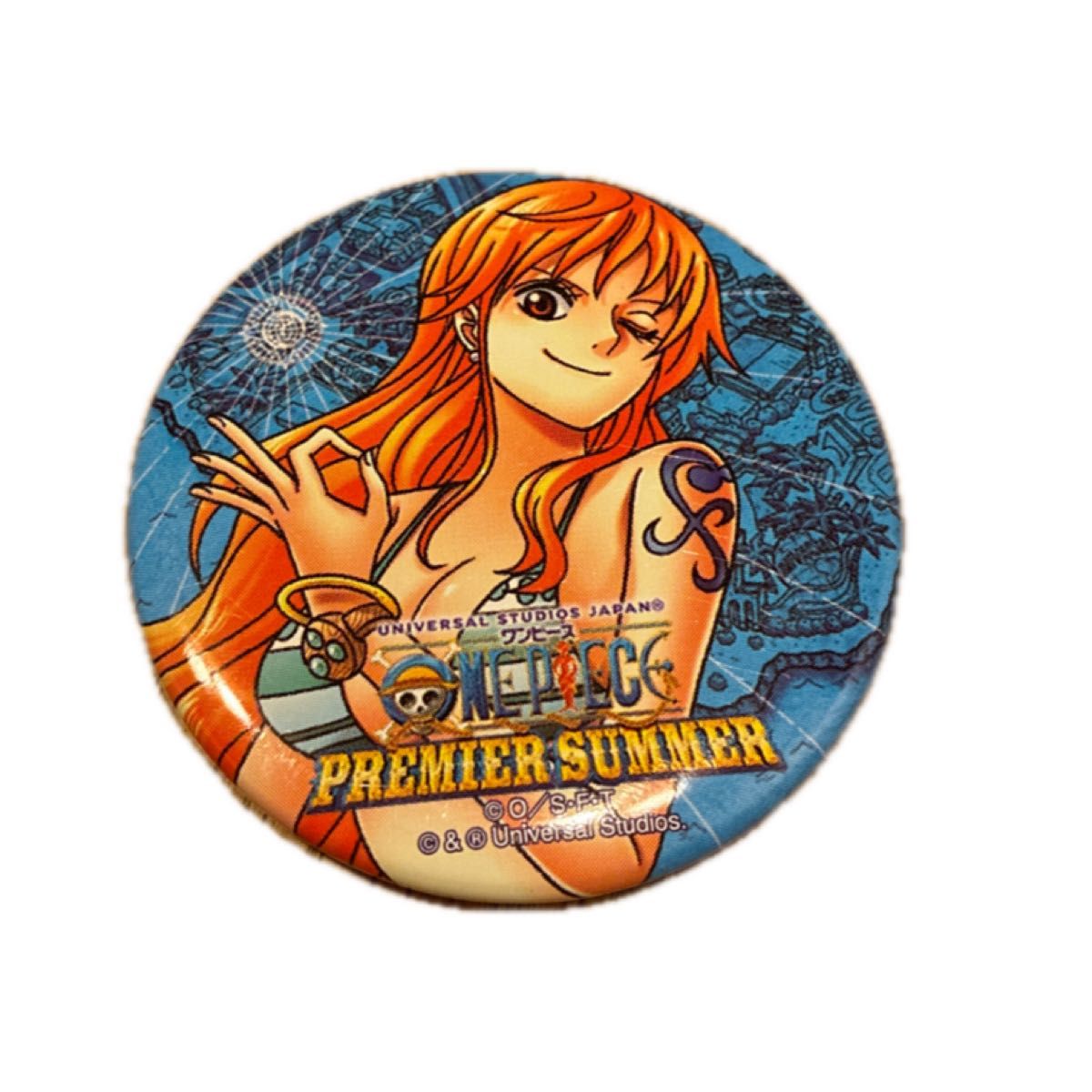USJ ユニバ ONE PIECE プレミア・サマー コレクタブル缶バッジ ナミ