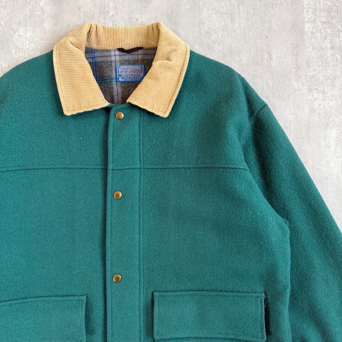 70's PENDLETON / ペンドルトン USA製 ウールジャケット 襟切替 3M