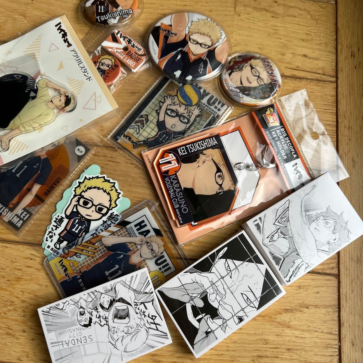 m*o様 ハイキュー 月島蛍 グッズ アクリルスタンド 缶バッジ 102点 まと