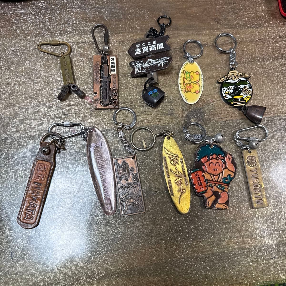 ご当地キーホルダー まとめ売り 12個セット 昭和レトロ 観光地 お土産