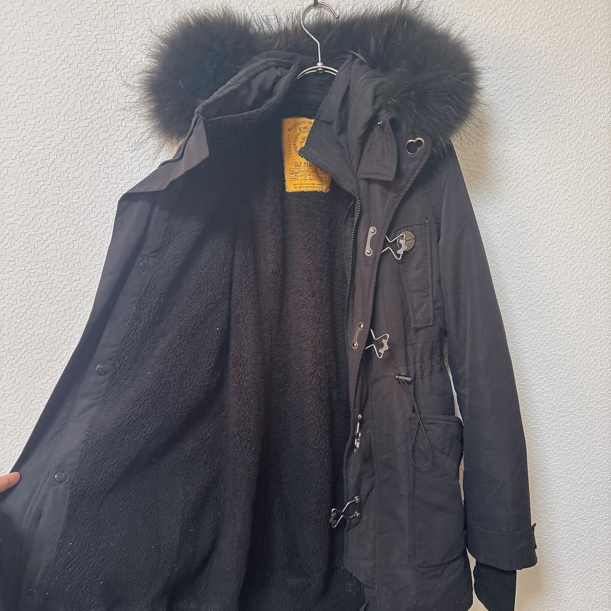 SLY スライ】難あり モッズコート N3B サイズ1 y2k平成ギャル 黒
