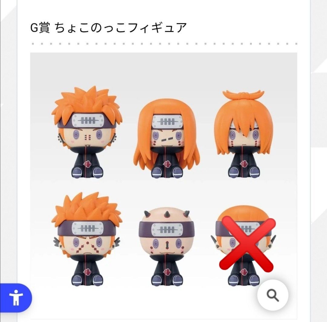 ナルト一番くじ G賞 ちょこのっこフィギュア 5種｜Yahoo!フリマ（旧