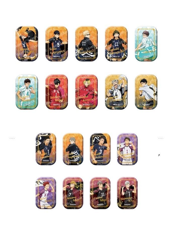 ハイキュー スクエア缶バッジ【BOX】(横断幕第一弾）・（横断幕第二弾