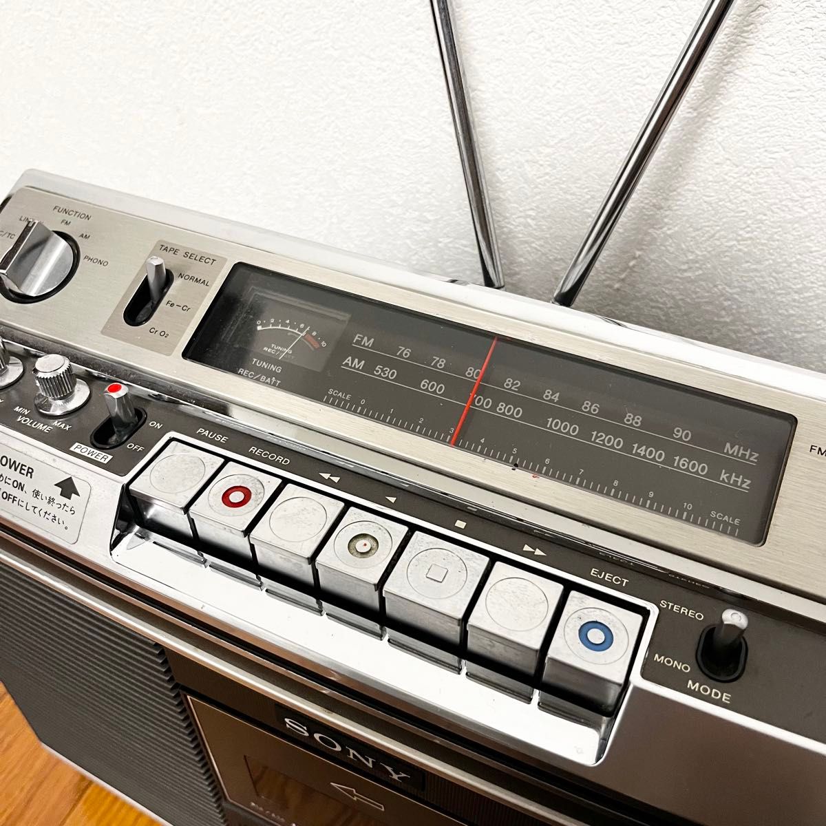 極美品】SONY CF-3800 昭和レトロ 高級ラジカセ 動作品 4スピーカー