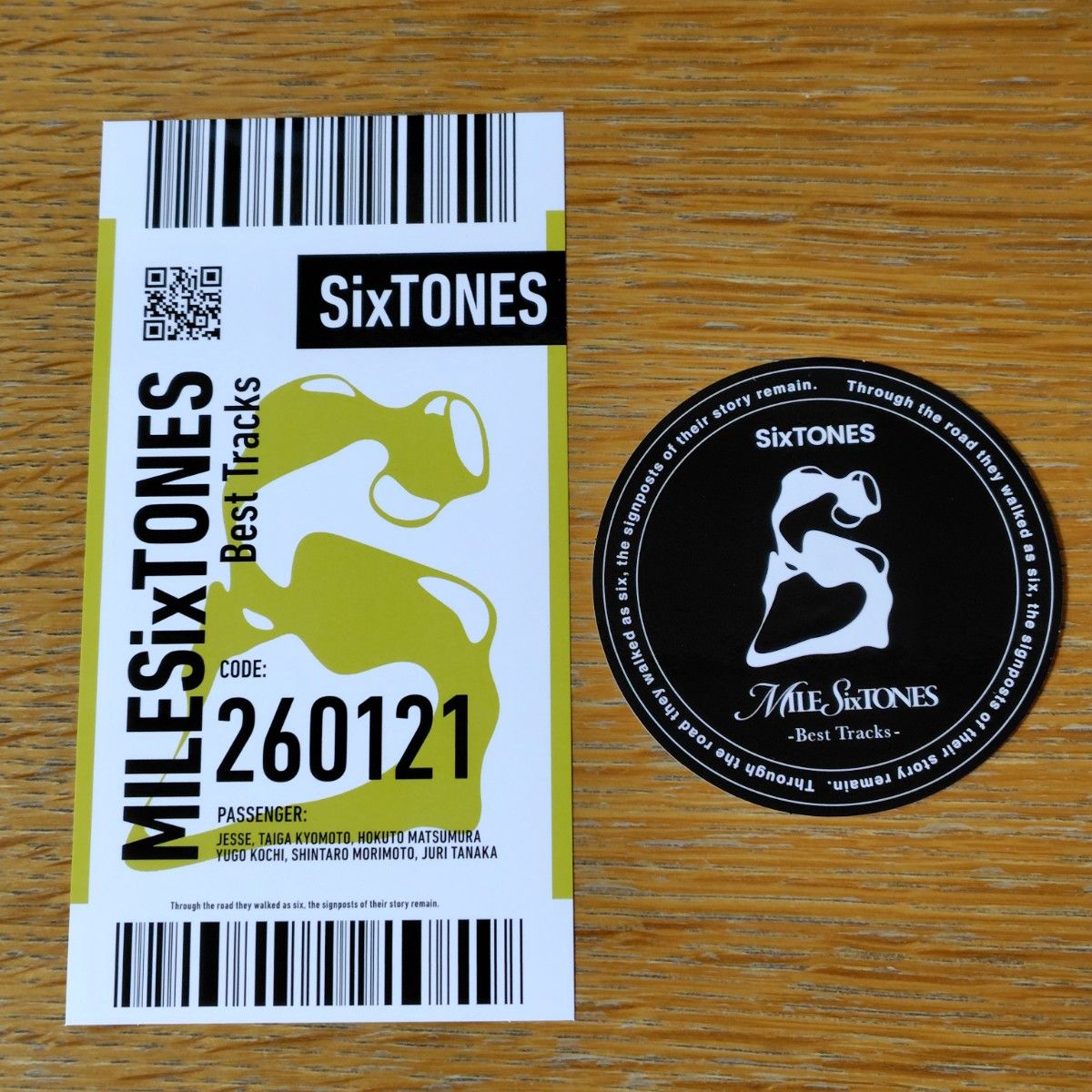 SixTONES Iオリジナルステッカー 2種セット ベストアルバム