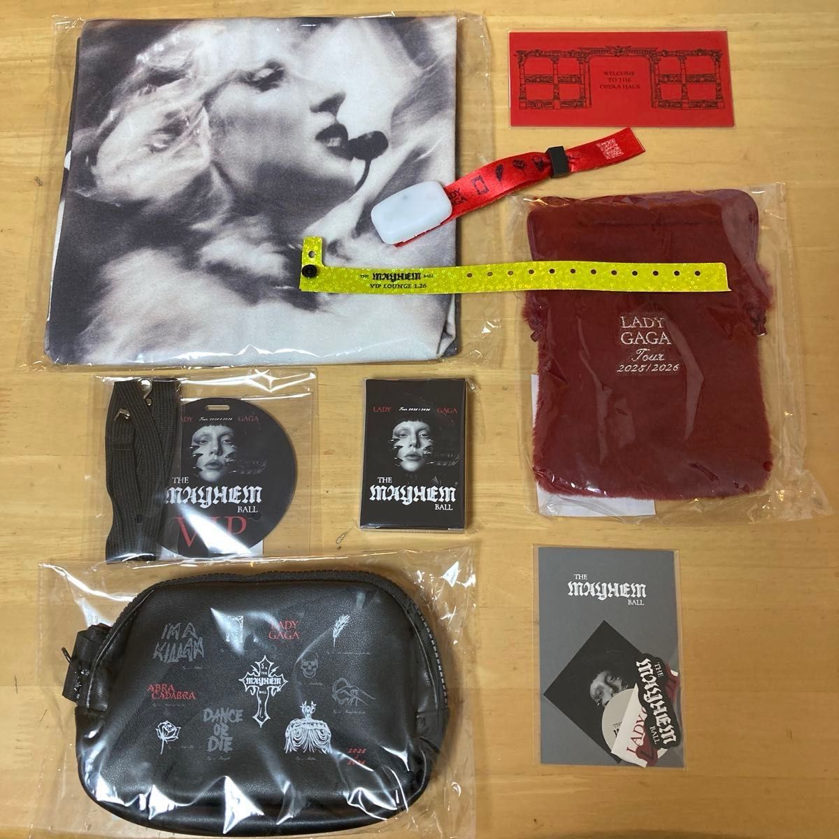 レディーガガ東京ドーム VIP GOLD特典限定グッズフルセット7点とリスト