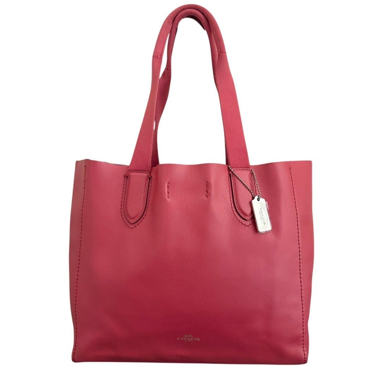 美品 COACH コーチ トートバッグ ハンド ピンク レザー 58660 A4