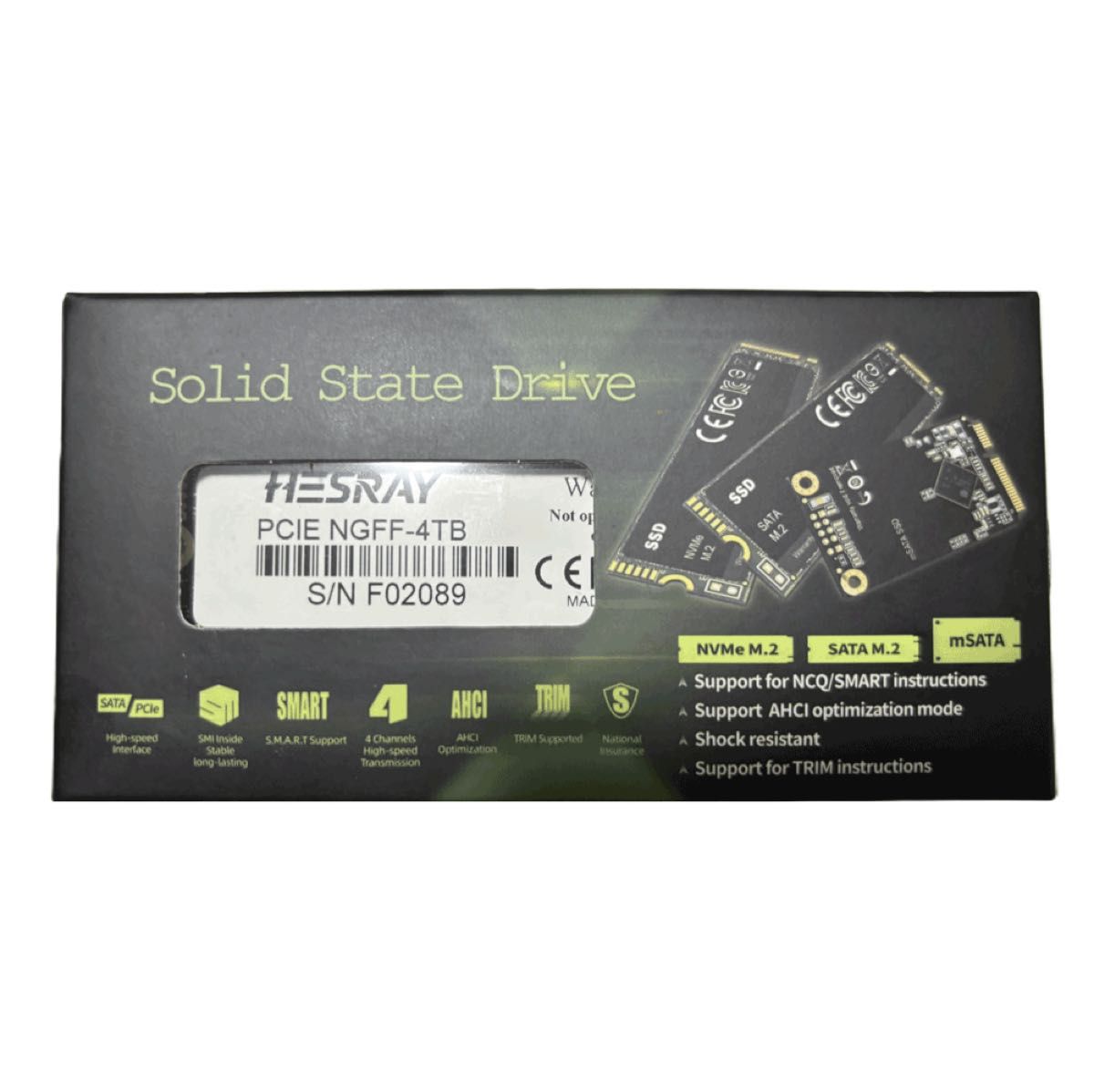 HESRAY M 2 2280 NGFF SSD 4TB SATA3 0 ソリッドステートドライブ