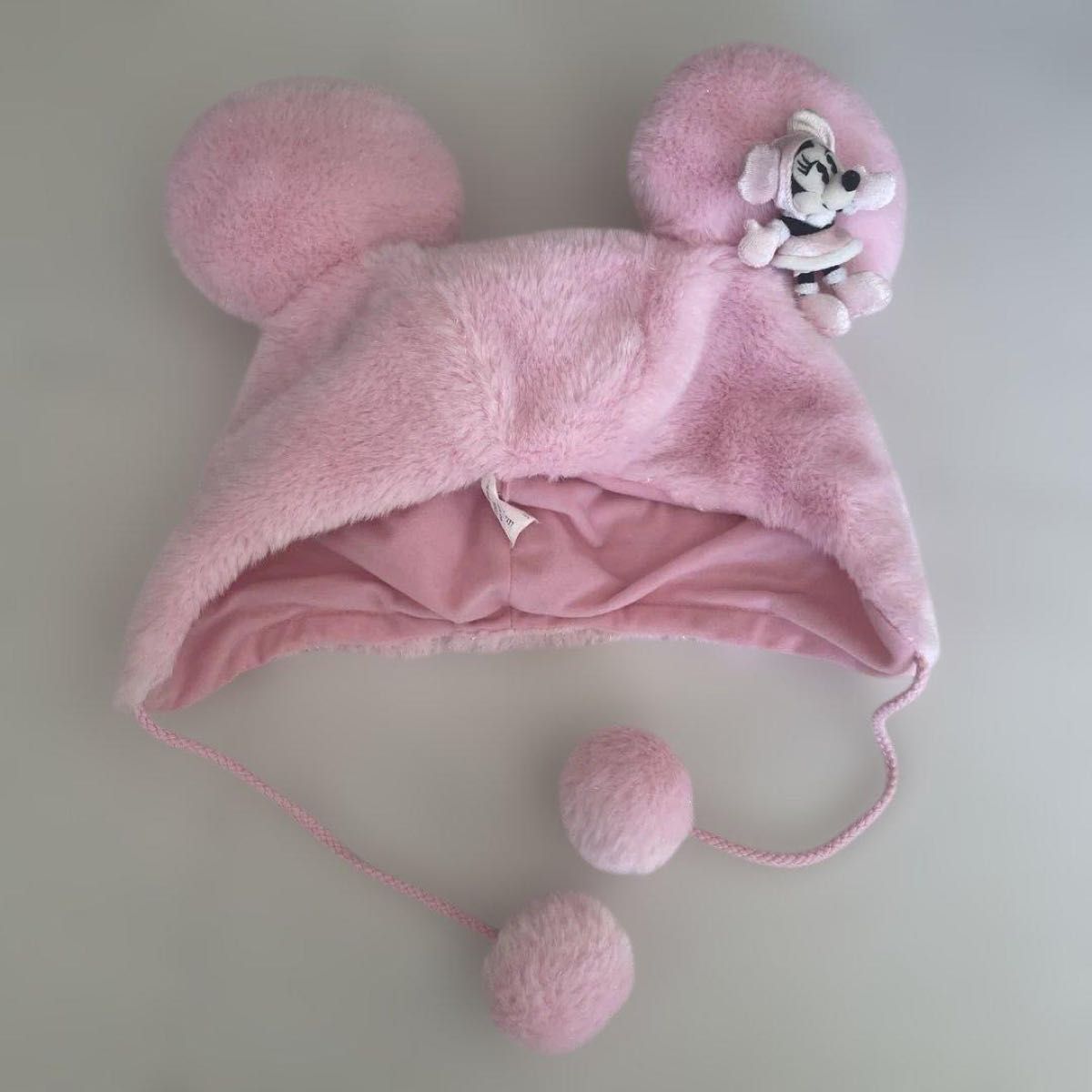 ディズニー ミニー ファンキャップ ピンク もこもこ 耳付き帽子｜Yahoo