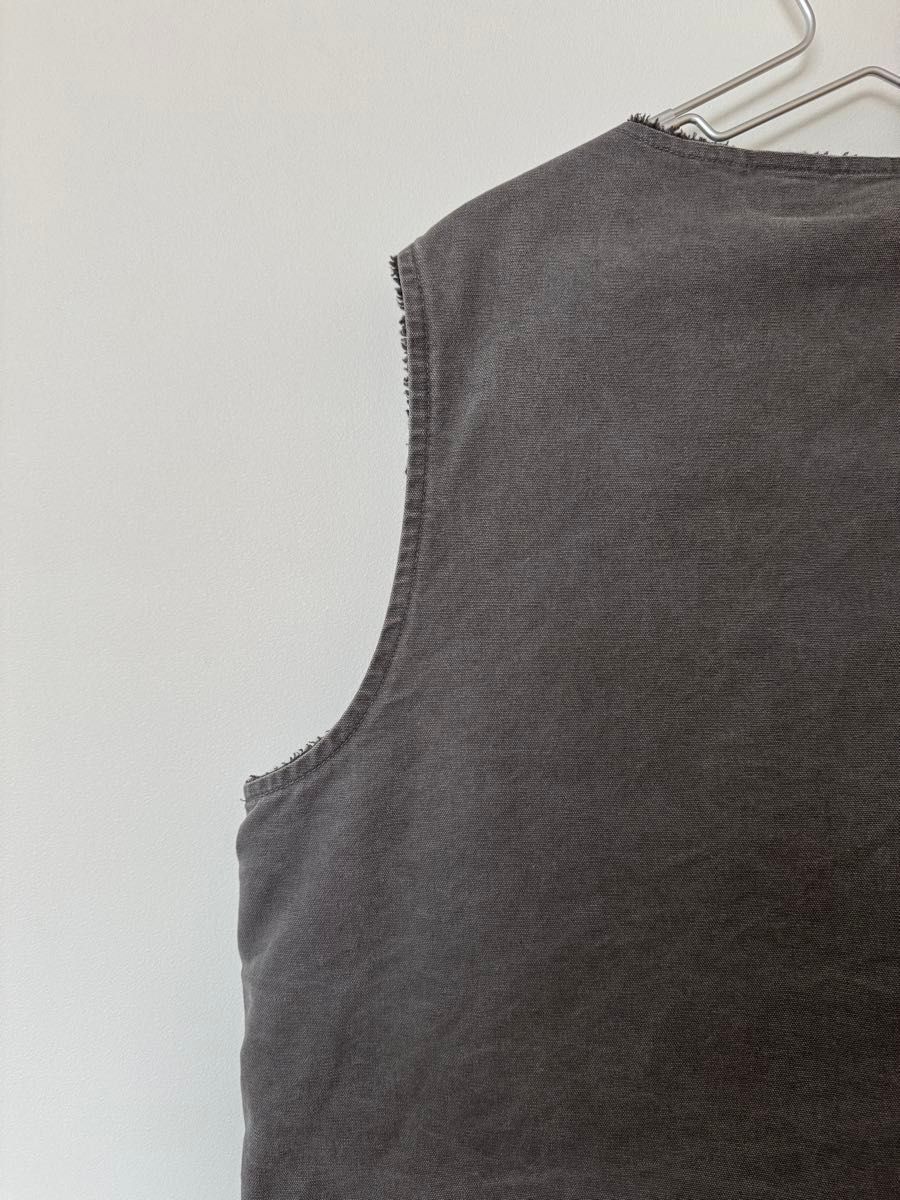 超人気】良品 カーハート ダックベスト XL グレー フェード