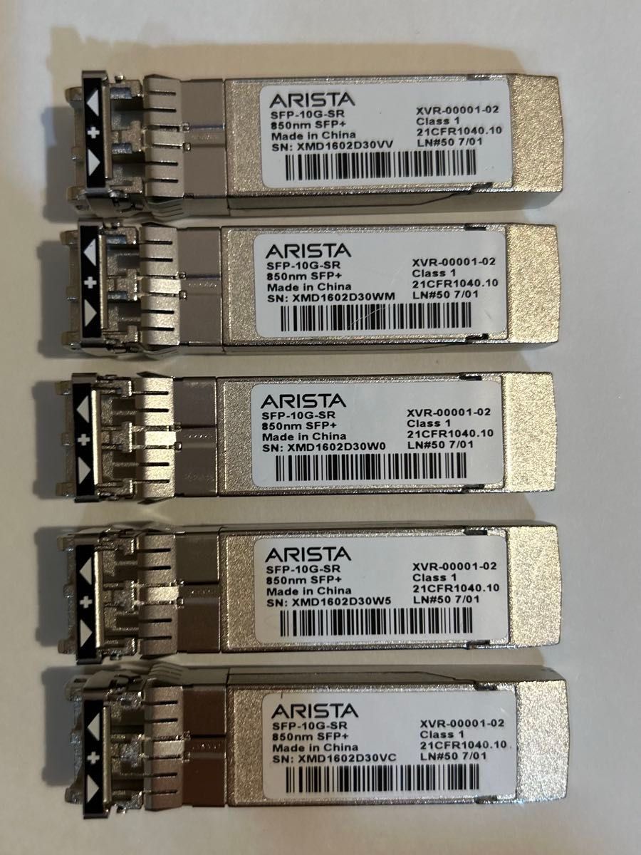 ARISTA SFP-10G-SR 850m 10Gbps 5個 光トランシーバ｜Yahoo!フリマ（旧
