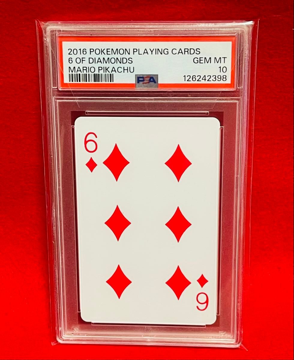 PSA10】ポケモン×任天堂 2016年マリオピカチュウトランプ クローバー6