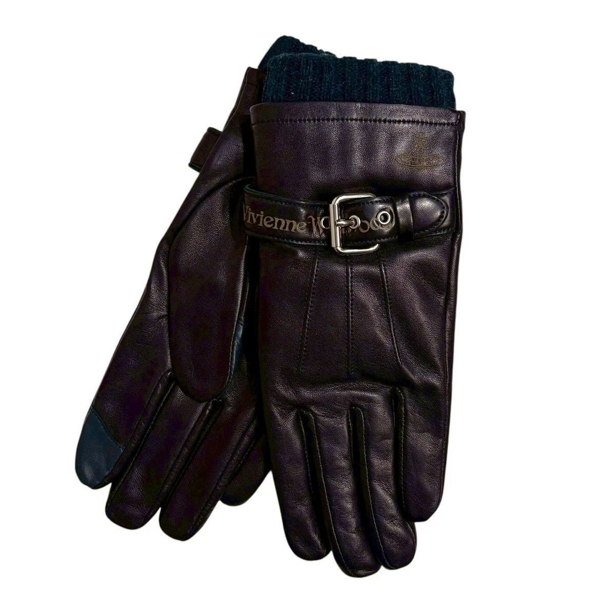 ヴィヴィアン ウエストウッド レイヤード 手袋 レザー ニット ベルト