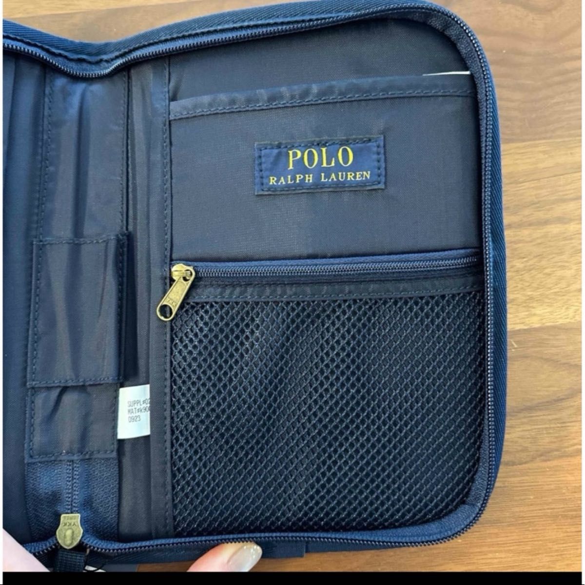 新品 ポロラルフローレン 母子手帳ケース ポロベア 刺繍 ネイビー