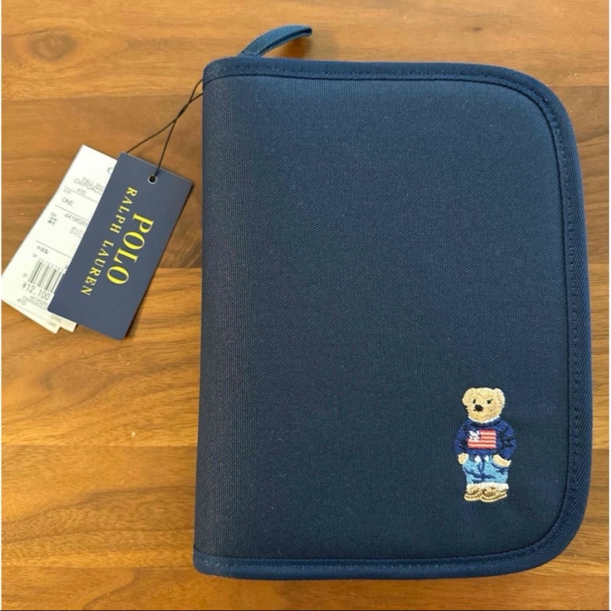 新品 ポロラルフローレン 母子手帳ケース ポロベア 刺繍 ネイビー