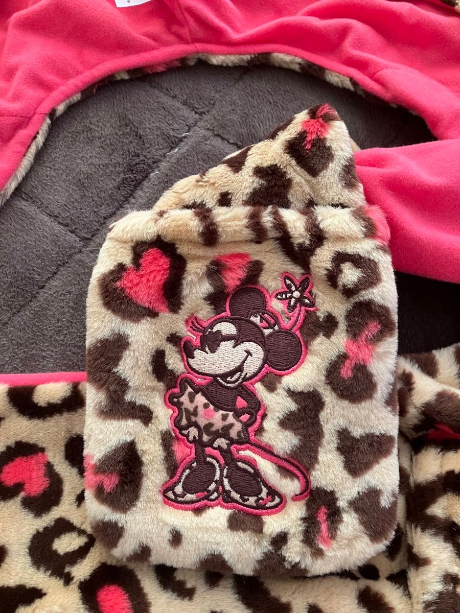 ミニー マフラーキャップ ヒョウ柄 東京ディズニーリゾート ファン