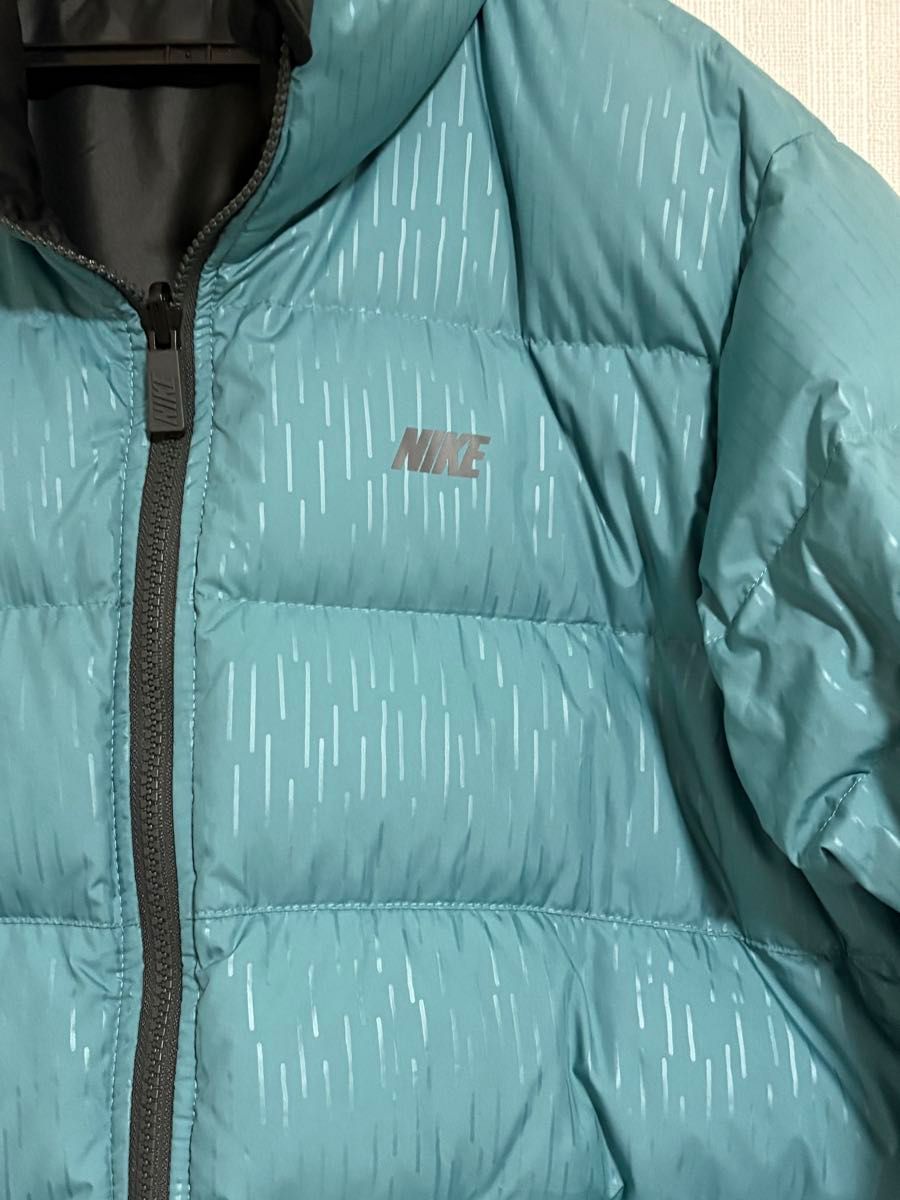 ナイキ ダウン ジャケット リバーシブル グリーン ブラック グレー