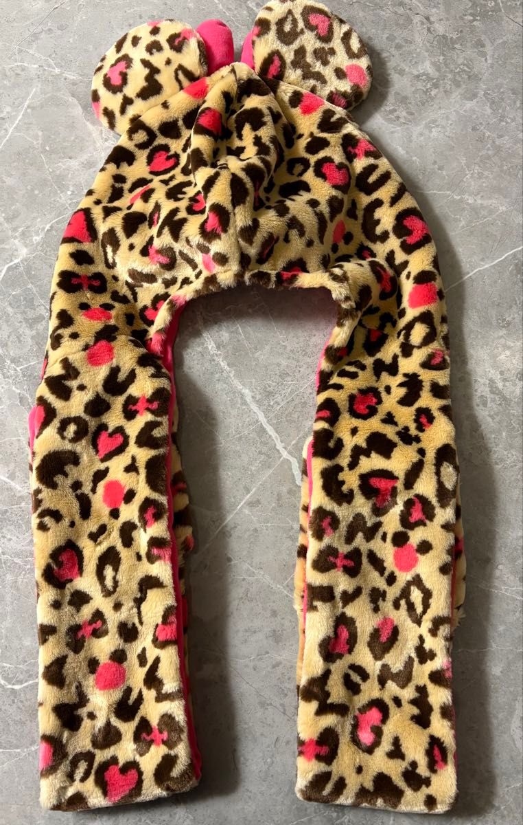 レア ディズニー マフラーキャップ ミニーマウス ヒョウ柄｜Yahoo