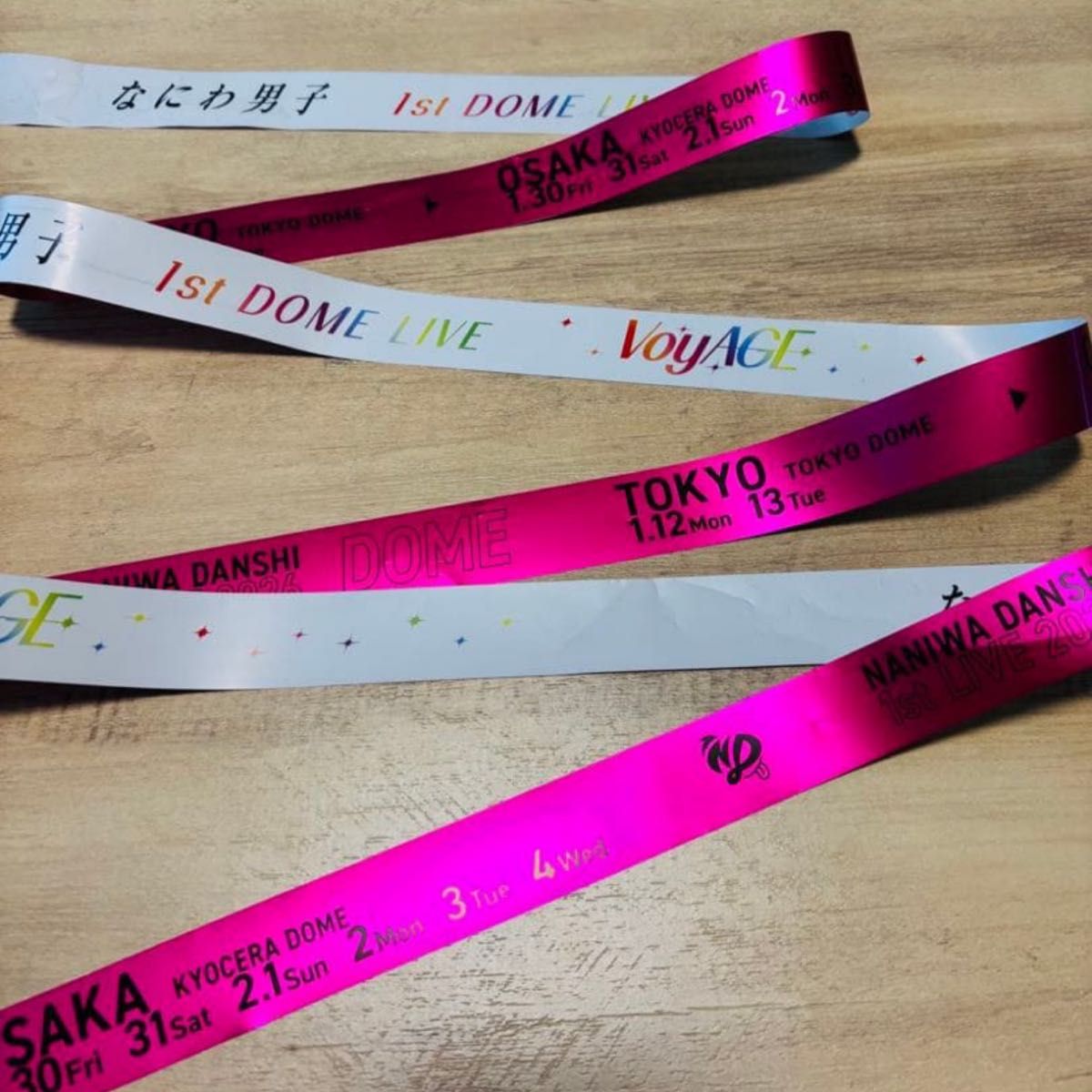 なにわ男子 1st DOME LIVE VoyAGE 銀テープ ピンク 道枝駿佑 銀テ フル