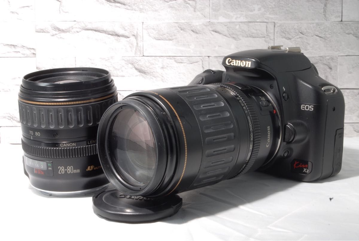 Canon EOS Kiss X2 ダブルレンズキット スマホ転送OK 初めての一眼レフ