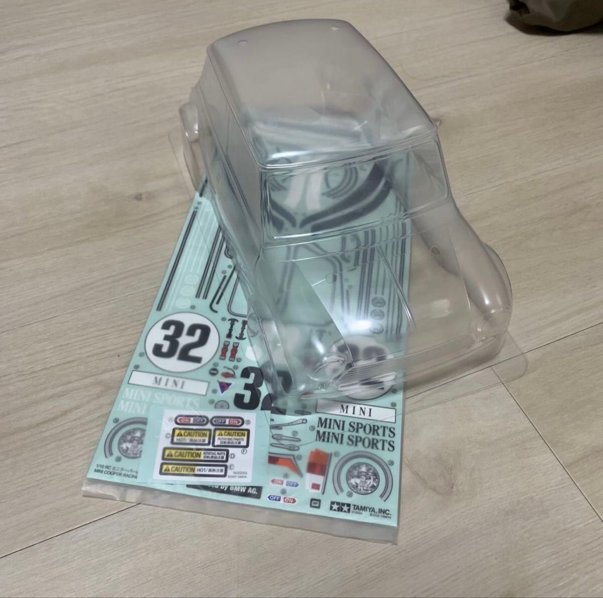 未使用】 タミヤ 1/10 ミニクーパーレーシング ボディ ステッカー