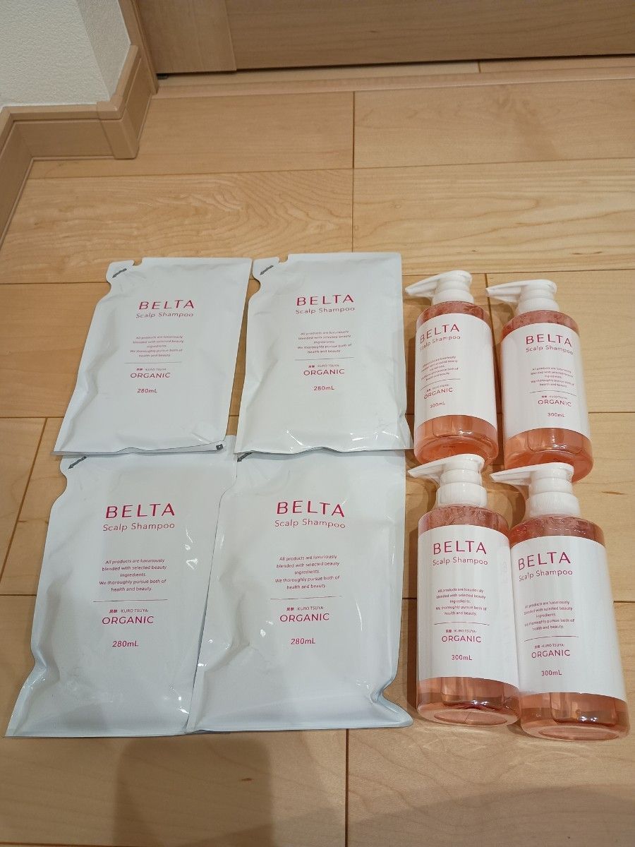 BELTA ベルタ スカルプシャンプー 詰め替え 280ml 4袋 ボトル 300ml 4