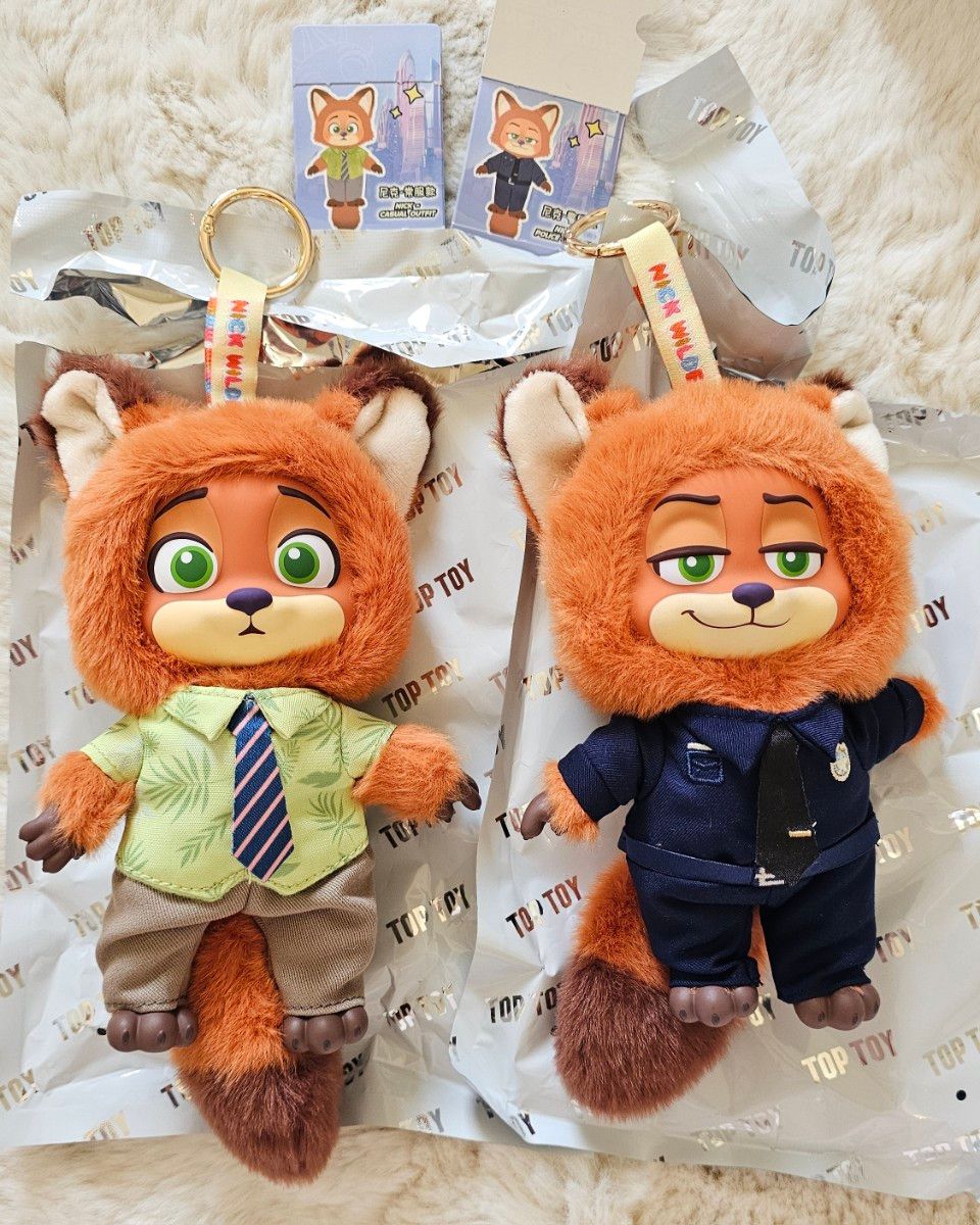 新品 TOPTOY ディズニー ズートピア GROWTH JOURNEY ニックぬいぐるみ