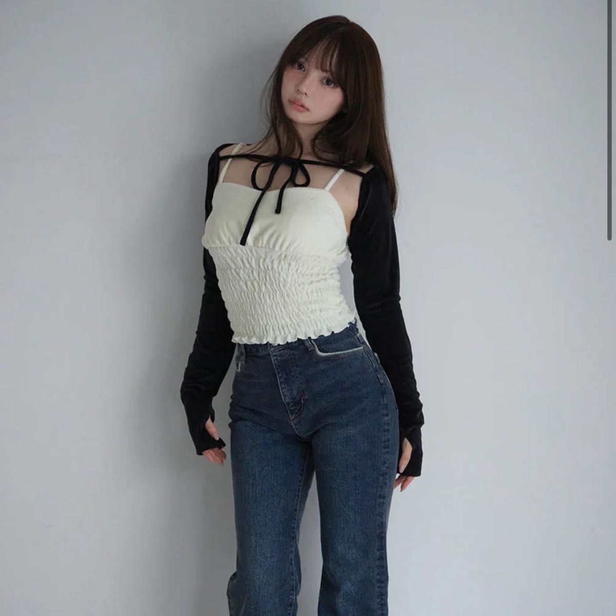 トップス andmary Mei shirring tops ANDMARY】May shirring tops