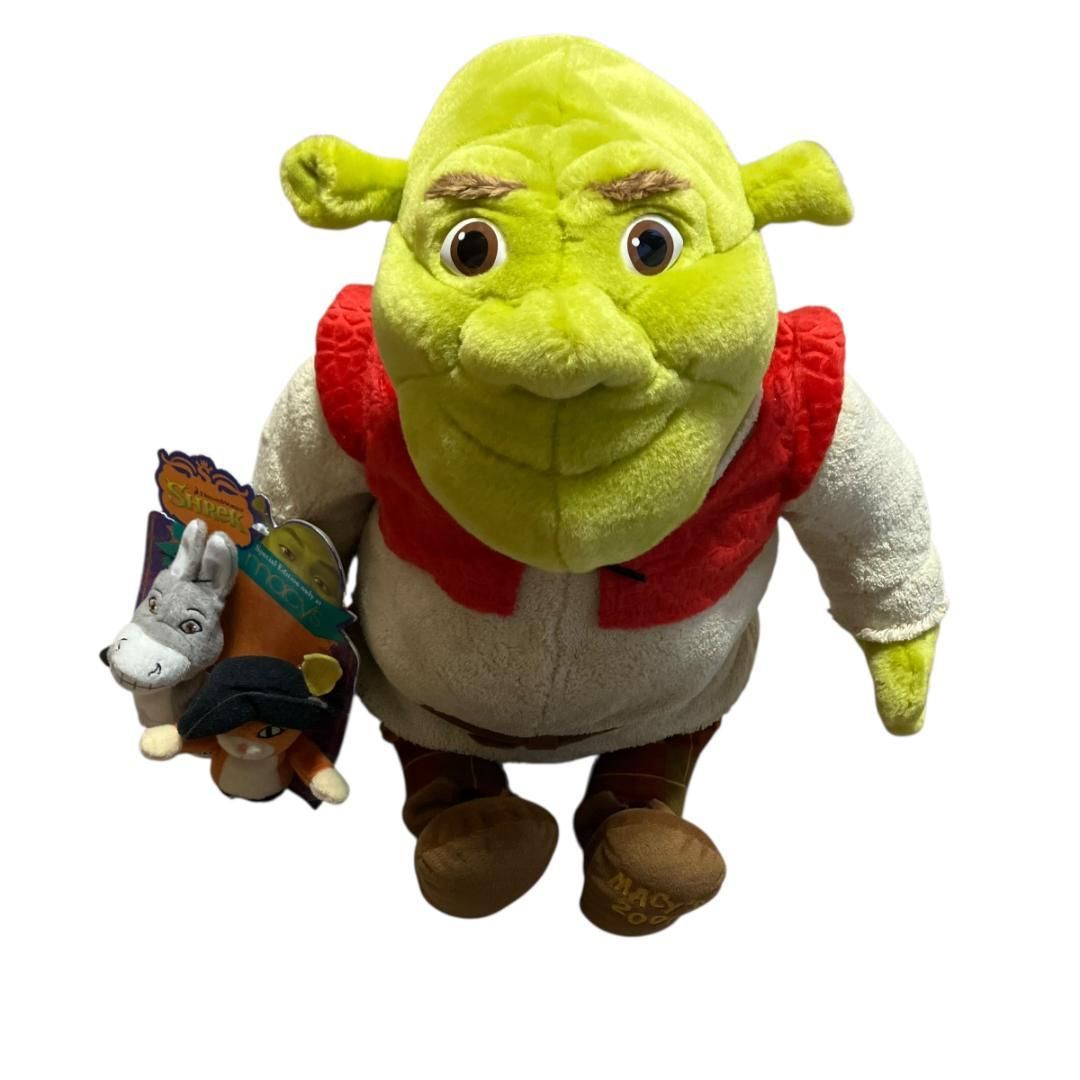 Macy's限定 シュレック ぬいぐるみ 2007年 ドンキー＆長靴猫付き レア