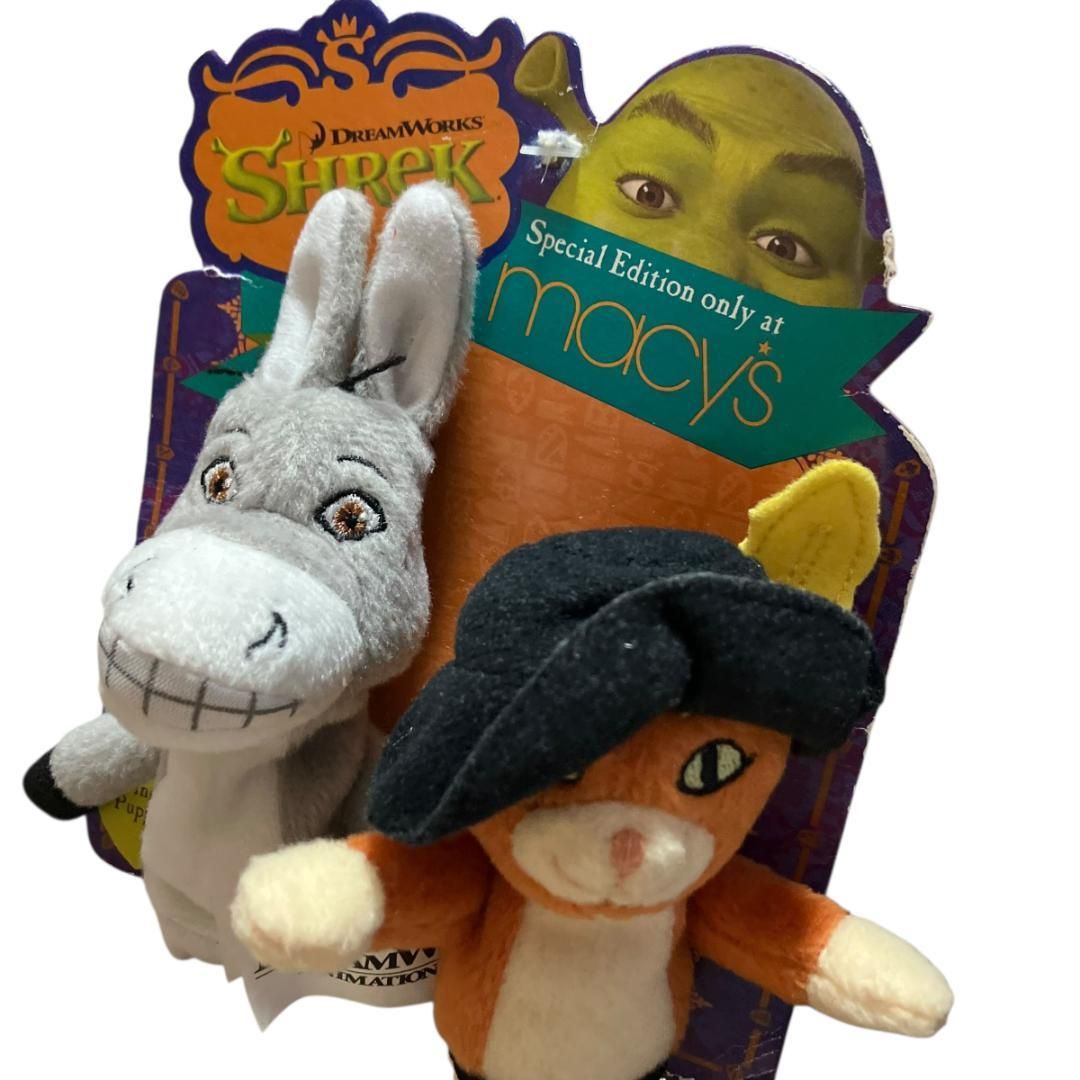 Macy's限定 シュレック ぬいぐるみ 2007年 ドンキー＆長靴猫付き レア