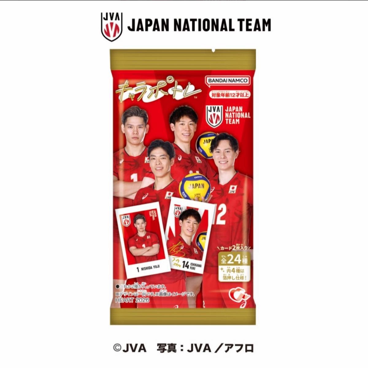 バレーボール男子日本代表 福袋サイン入りカード 12 髙橋藍 14 石川