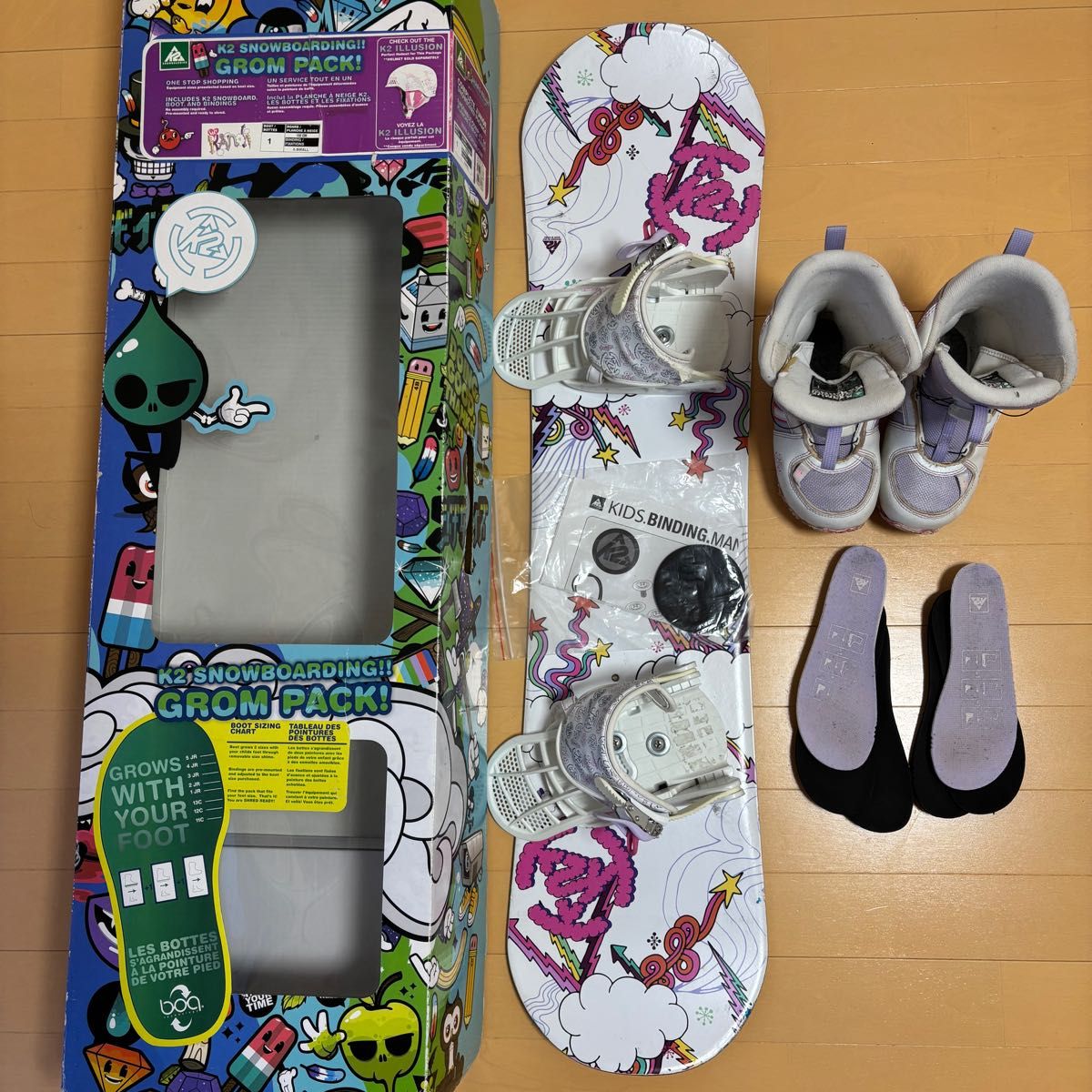 ナオト』スノボ kids キッズ ジュニア k2 GROM PACK ナオト』スノボ