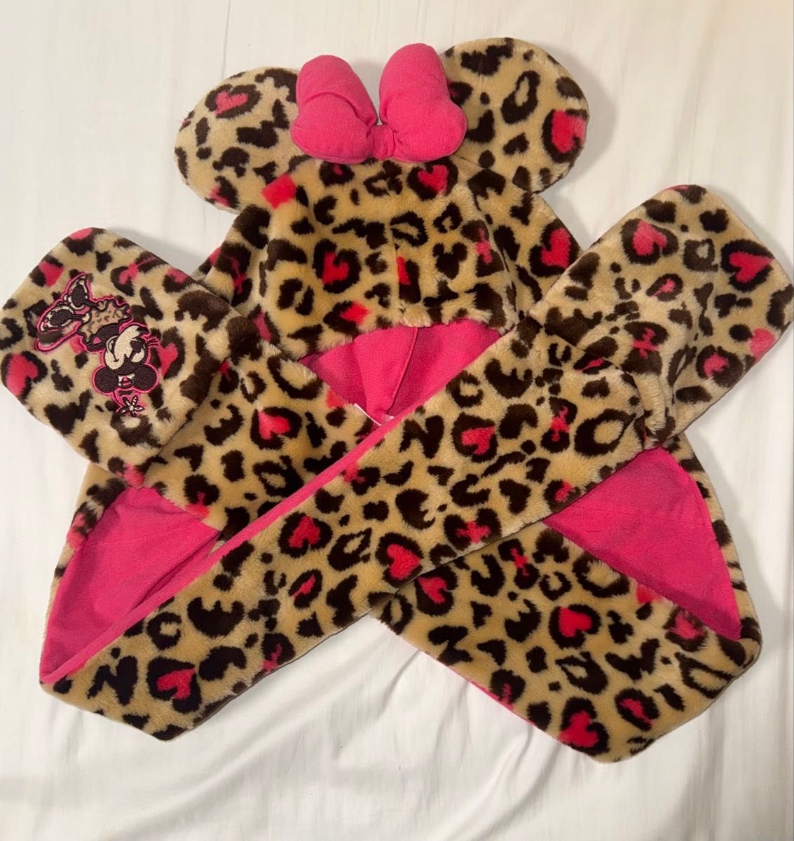 ミニーちゃんヒョウ柄 マフラーキャップ｜Yahoo!フリマ（旧PayPayフリマ）
