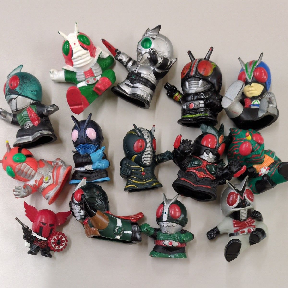仮面ライダー 指人形 フィギュア 昭和ライダー ヒーロー ソフビ 同梱可