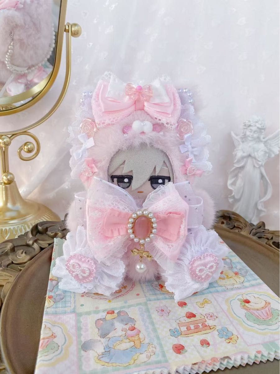 おすわりぬい服 着ぐるみ 猫耳 ピンク 10~16cm ⑧｜Yahoo!フリマ（旧