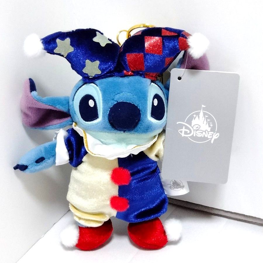 ディズニーストア スティッチ ピエロ ぬいぐるみ マスコット キー