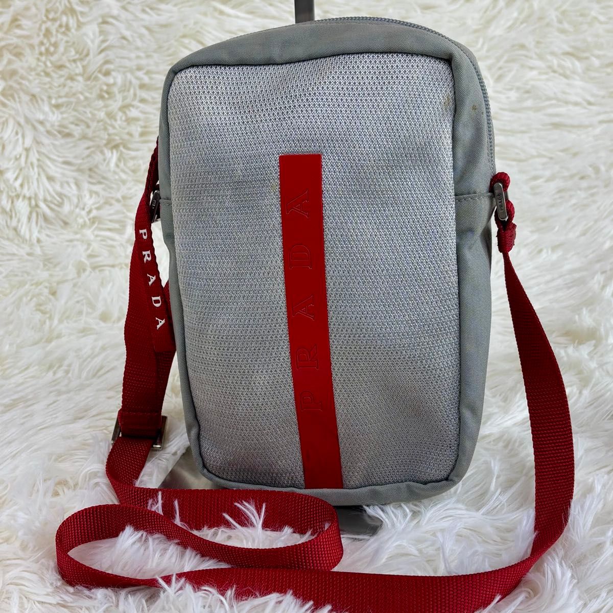 PRADA SPORT プラダスポーツ メッシュ ショルダーバッグ ロゴ 肩掛け