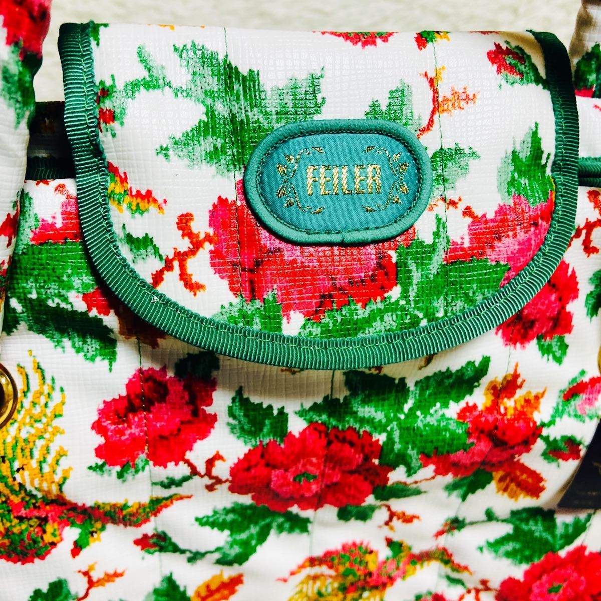 新品 フェイラー FEILER トートバッグ 花柄 手提げ ハンドバッグ タグ