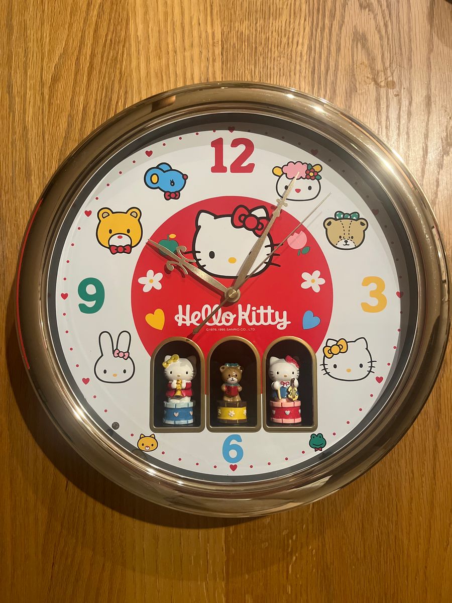 サンリオ ハローキティ からくり時計 1995年製 レトロ 動作確認済み