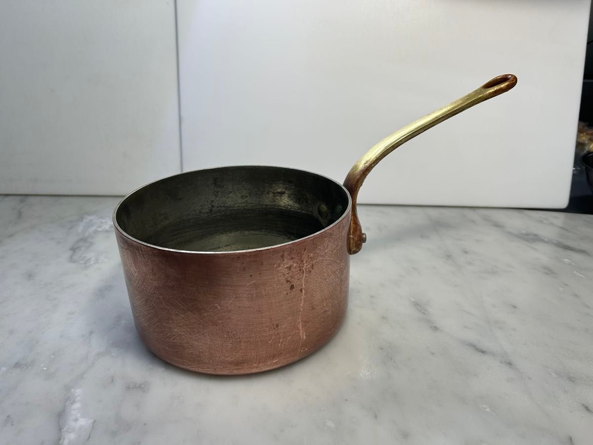 ケヴィン】フランスアンティーク 銅製片手鍋 14cm ソースパン 銅製