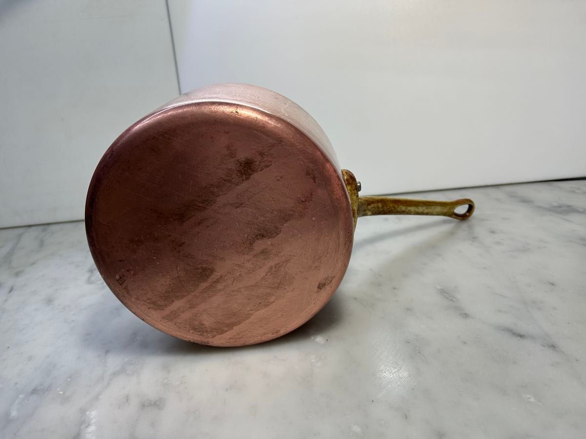 ケヴィン】フランスアンティーク 銅製片手鍋 14cm ソースパン 銅製