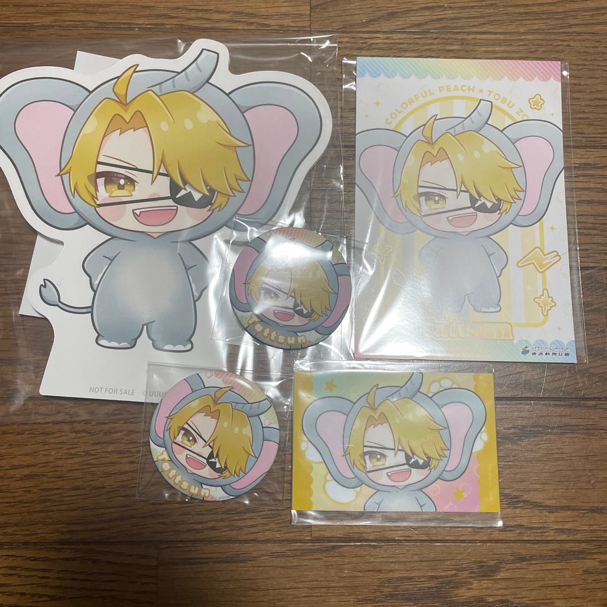 カラフルピーチ 東武動物公園 たっつん ミニパネル 缶バッジ 特典