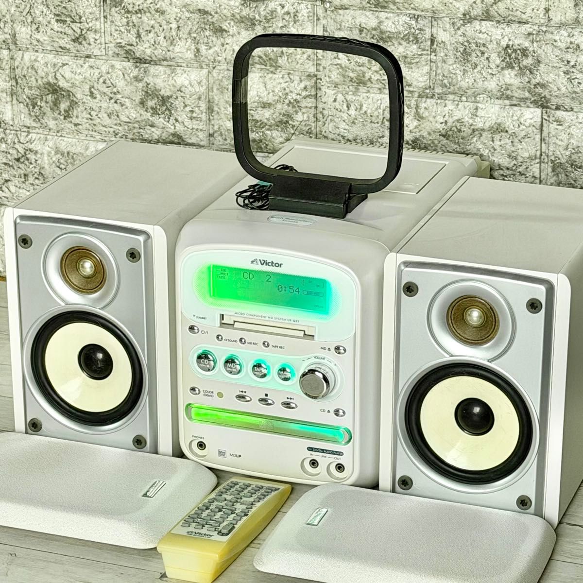 Victor「UX-QX1」CD・MD・カセット搭載マイクロコンポ｜Yahoo!フリマ